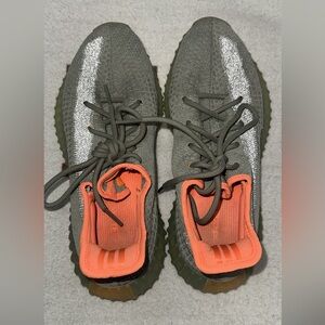 Yeezy Sneakers with Gray and Orange Highlights